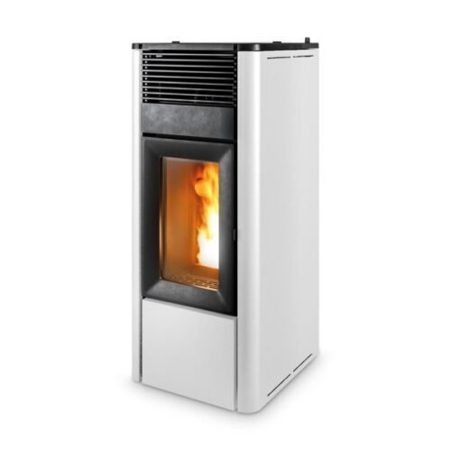 Stufa a pellet MCZ Teia Comfort Air 10 R 10 kW – Versione: White metal_302
