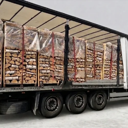 Carico camion di legna da ardere – Quercia – 30/33 cm – essiccata in cella – Pallet da 2 steri