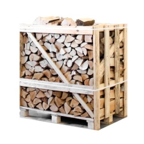 Mezzo pallet di legna da ardere mista betulla/frassino spaccata ed essiccata in cella 25 cm