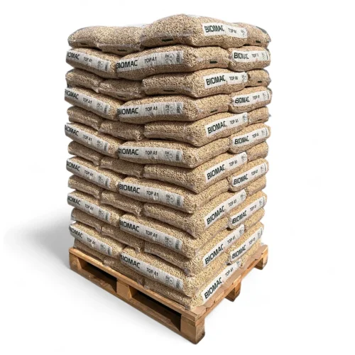 Pellet di legno BIOMAC ENplus A1 Repubblica Ceca 975 kg 65 sacchi pallet